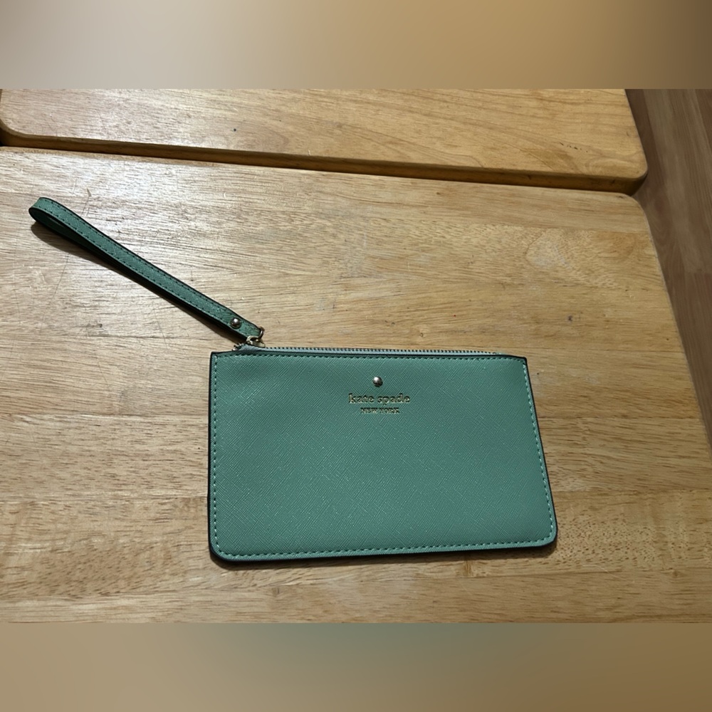 Kate Spade Sage Leather Wristlet